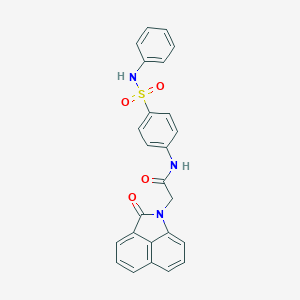 molecular formula C25H19N3O4S B426575 N-[4-(anilinosulfonyl)phenyl]-2-(2-oxobenzo[cd]indol-1(2H)-yl)acetamide 