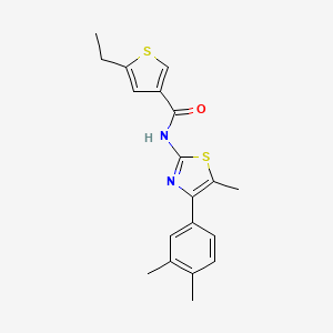 N-[4-(3,4-dimethylphenyl)-5-methyl-1,3-thiazol-2-yl]-5-ethyl-3-thiophenecarboxamide