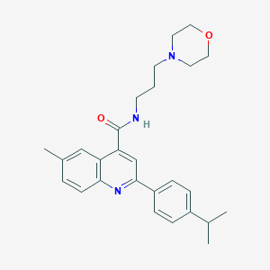 molecular formula C27H33N3O2 B4265876 2-(4-isopropylphenyl)-6-methyl-N-[3-(4-morpholinyl)propyl]-4-quinolinecarboxamide 