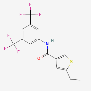 molecular formula C15H11F6NOS B4265910 N-[3,5-bis(trifluoromethyl)phenyl]-5-ethyl-3-thiophenecarboxamide 