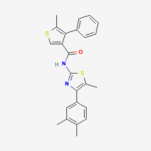 N-[4-(3,4-dimethylphenyl)-5-methyl-1,3-thiazol-2-yl]-5-methyl-4-phenyl-3-thiophenecarboxamide