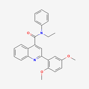 molecular formula C26H24N2O3 B4265973 2-(2,5-dimethoxyphenyl)-N-ethyl-N-phenyl-4-quinolinecarboxamide 