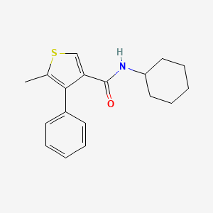 molecular formula C18H21NOS B4265989 N-cyclohexyl-5-methyl-4-phenyl-3-thiophenecarboxamide 