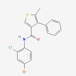 molecular formula C18H13BrClNOS B4265994 N-(4-bromo-2-chlorophenyl)-5-methyl-4-phenyl-3-thiophenecarboxamide 