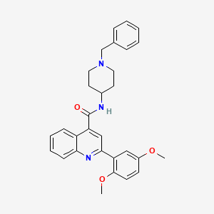 molecular formula C30H31N3O3 B4266007 N-(1-benzyl-4-piperidinyl)-2-(2,5-dimethoxyphenyl)-4-quinolinecarboxamide 