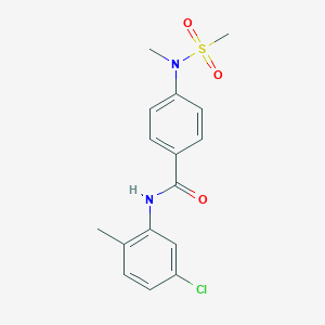 molecular formula C16H17ClN2O3S B426602 N-(5-chloro-2-methylphenyl)-4-[methyl(methylsulfonyl)amino]benzamide 