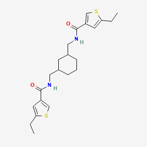 molecular formula C22H30N2O2S2 B4266028 N,N'-[1,3-cyclohexanediylbis(methylene)]bis(5-ethyl-3-thiophenecarboxamide) CAS No. 438220-88-3