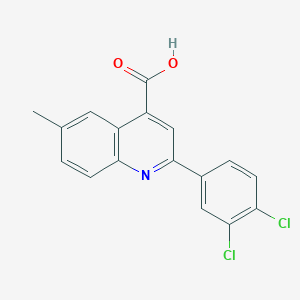 molecular formula C17H11Cl2NO2 B4266042 2-(3,4-dichlorophenyl)-6-methyl-4-quinolinecarboxylic acid 
