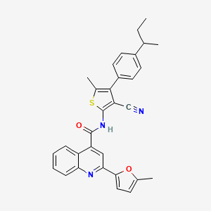 molecular formula C31H27N3O2S B4266061 N-[4-(4-sec-butylphenyl)-3-cyano-5-methyl-2-thienyl]-2-(5-methyl-2-furyl)-4-quinolinecarboxamide 