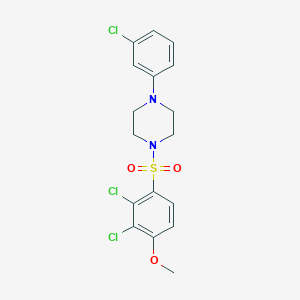 1-(3-Chlorophenyl)-4-[(2,3-dichloro-4-methoxyphenyl)sulfonyl]piperazine