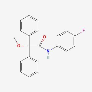 molecular formula C21H18FNO2 B4266128 N-(4-fluorophenyl)-2-methoxy-2,2-diphenylacetamide 
