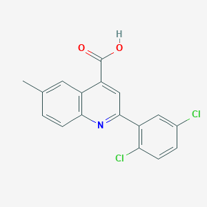 molecular formula C17H11Cl2NO2 B4266145 2-(2,5-dichlorophenyl)-6-methyl-4-quinolinecarboxylic acid 