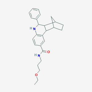 N-(3-ethoxypropyl)-6-phenyl-5,6,6a,7,8,9,10,10a-octahydro-7,10-methanophenanthridine-2-carboxamide