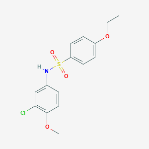 molecular formula C15H16ClNO4S B426621 N-(3-chloro-4-methoxyphenyl)-4-ethoxybenzenesulfonamide 