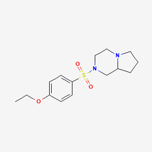 molecular formula C15H22N2O3S B4266220 2-[(4-ethoxyphenyl)sulfonyl]octahydropyrrolo[1,2-a]pyrazine 
