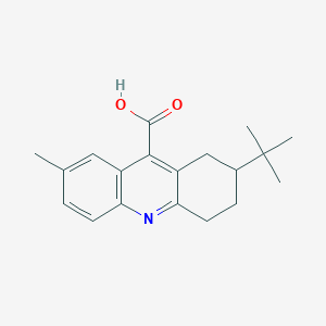 molecular formula C19H23NO2 B4266238 2-tert-butyl-7-methyl-1,2,3,4-tetrahydro-9-acridinecarboxylic acid 