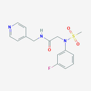 molecular formula C15H16FN3O3S B426624 2-[3-fluoro(methylsulfonyl)anilino]-N-(4-pyridinylmethyl)acetamide CAS No. 573975-76-5