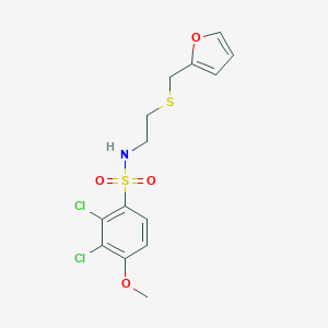 molecular formula C14H15Cl2NO4S2 B426625 2,3-dichloro-N-{2-[(2-furylmethyl)sulfanyl]ethyl}-4-methoxybenzenesulfonamide CAS No. 578761-04-3