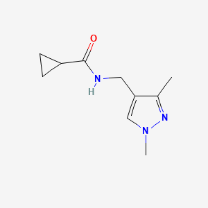 molecular formula C10H15N3O B4266276 N-[(1,3-dimethyl-1H-pyrazol-4-yl)methyl]cyclopropanecarboxamide 