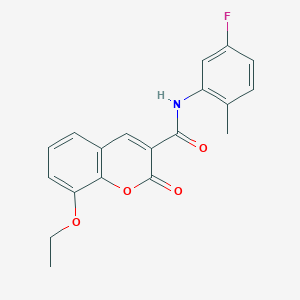 molecular formula C19H16FNO4 B4266282 8-ethoxy-N-(5-fluoro-2-methylphenyl)-2-oxo-2H-chromene-3-carboxamide 