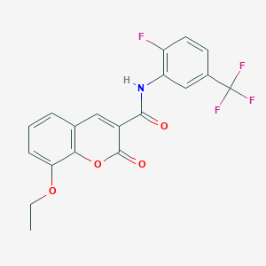 8-ethoxy-N-[2-fluoro-5-(trifluoromethyl)phenyl]-2-oxo-2H-chromene-3-carboxamide