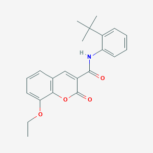 molecular formula C22H23NO4 B4266295 N-(2-tert-butylphenyl)-8-ethoxy-2-oxo-2H-chromene-3-carboxamide 