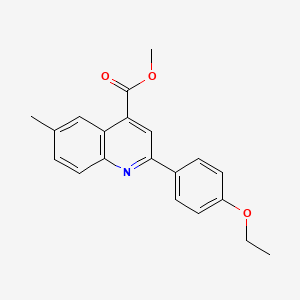 molecular formula C20H19NO3 B4266300 methyl 2-(4-ethoxyphenyl)-6-methyl-4-quinolinecarboxylate 