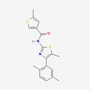 molecular formula C18H18N2OS2 B4266320 N-[4-(2,5-dimethylphenyl)-5-methyl-1,3-thiazol-2-yl]-5-methyl-3-thiophenecarboxamide 