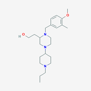 molecular formula C23H39N3O2 B4266371 2-[1-(4-methoxy-3-methylbenzyl)-4-(1-propyl-4-piperidinyl)-2-piperazinyl]ethanol 