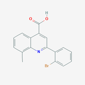 molecular formula C17H12BrNO2 B4266385 2-(2-bromophenyl)-8-methyl-4-quinolinecarboxylic acid 