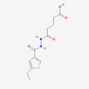 molecular formula C12H16N2O4S B4266412 5-{2-[(5-ethyl-3-thienyl)carbonyl]hydrazino}-5-oxopentanoic acid 