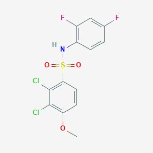 molecular formula C13H9Cl2F2NO3S B426645 2,3-dichloro-N-(2,4-difluorophenyl)-4-methoxybenzenesulfonamide 