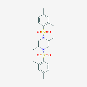 molecular formula C22H30N2O4S2 B4266454 1,4-bis[(2,4-dimethylphenyl)sulfonyl]-2,5-dimethylpiperazine 