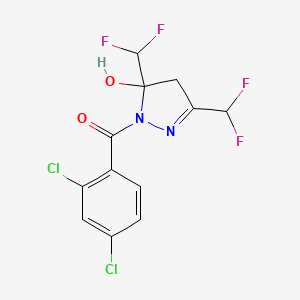 1-(2,4-dichlorobenzoyl)-3,5-bis(difluoromethyl)-4,5-dihydro-1H-pyrazol-5-ol