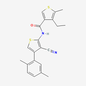molecular formula C21H20N2OS2 B4266552 N-[3-cyano-4-(2,5-dimethylphenyl)-2-thienyl]-4-ethyl-5-methyl-3-thiophenecarboxamide 