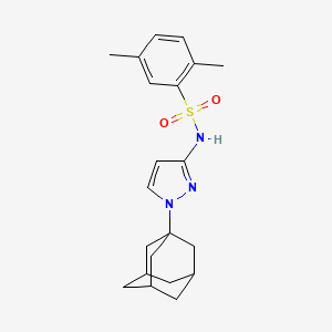 molecular formula C21H27N3O2S B4266558 N-[1-(1-adamantyl)-1H-pyrazol-3-yl]-2,5-dimethylbenzenesulfonamide 