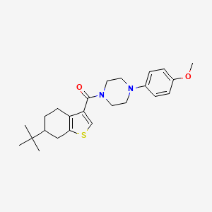 molecular formula C24H32N2O2S B4266585 1-[(6-tert-butyl-4,5,6,7-tetrahydro-1-benzothien-3-yl)carbonyl]-4-(4-methoxyphenyl)piperazine 