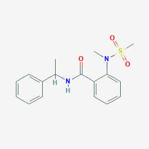 molecular formula C17H20N2O3S B426659 2-[methyl(methylsulfonyl)amino]-N-(1-phenylethyl)benzamide 