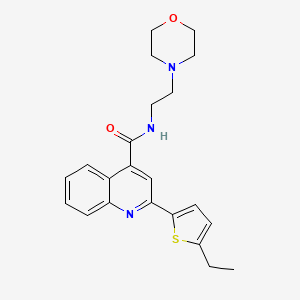 molecular formula C22H25N3O2S B4266593 2-(5-ethyl-2-thienyl)-N-[2-(4-morpholinyl)ethyl]-4-quinolinecarboxamide 