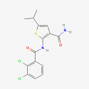 molecular formula C15H14Cl2N2O2S B4266602 2-[(2,3-dichlorobenzoyl)amino]-5-isopropyl-3-thiophenecarboxamide 