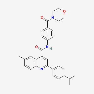 molecular formula C31H31N3O3 B4266618 2-(4-isopropylphenyl)-6-methyl-N-[4-(4-morpholinylcarbonyl)phenyl]-4-quinolinecarboxamide 