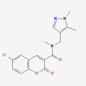 6-bromo-N-[(1,5-dimethyl-1H-pyrazol-4-yl)methyl]-N-methyl-2-oxo-2H-chromene-3-carboxamide