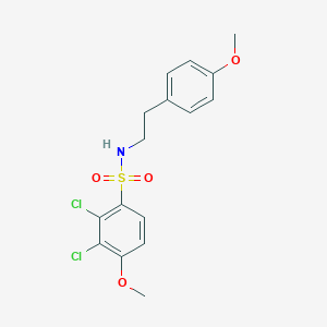 molecular formula C16H17Cl2NO4S B426664 2,3-dichloro-4-methoxy-N-[2-(4-methoxyphenyl)ethyl]benzenesulfonamide 