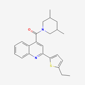 4-[(3,5-dimethyl-1-piperidinyl)carbonyl]-2-(5-ethyl-2-thienyl)quinoline