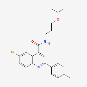 molecular formula C23H25BrN2O2 B4266653 6-bromo-N-(3-isopropoxypropyl)-2-(4-methylphenyl)-4-quinolinecarboxamide 