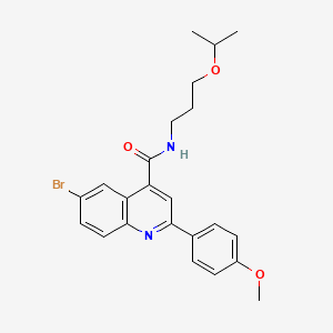 molecular formula C23H25BrN2O3 B4266661 6-bromo-N-(3-isopropoxypropyl)-2-(4-methoxyphenyl)-4-quinolinecarboxamide 