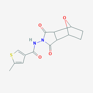 molecular formula C14H14N2O4S B4266725 N-(3,5-dioxo-10-oxa-4-azatricyclo[5.2.1.0~2,6~]dec-4-yl)-5-methyl-3-thiophenecarboxamide 