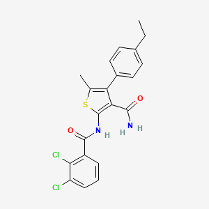 molecular formula C21H18Cl2N2O2S B4266777 2-[(2,3-dichlorobenzoyl)amino]-4-(4-ethylphenyl)-5-methyl-3-thiophenecarboxamide 