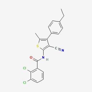 molecular formula C21H16Cl2N2OS B4266780 2,3-dichloro-N-[3-cyano-4-(4-ethylphenyl)-5-methyl-2-thienyl]benzamide CAS No. 438227-05-5