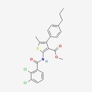 molecular formula C23H21Cl2NO3S B4266789 methyl 2-[(2,3-dichlorobenzoyl)amino]-5-methyl-4-(4-propylphenyl)-3-thiophenecarboxylate 